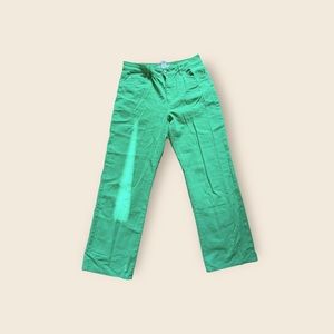 Green Wide Leg Jeans